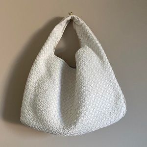 AUTHENTIC White Bottega Veneta Hobo Bag